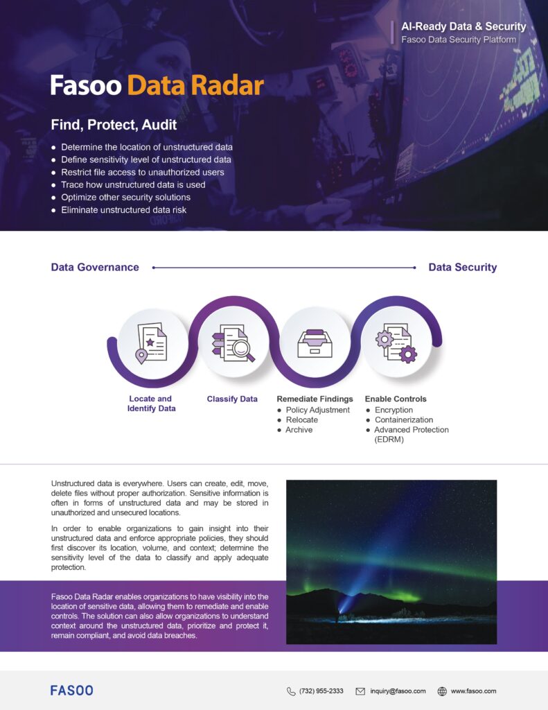 Fasoo Data Radar Brochure Fasoo Data Radar Brochure