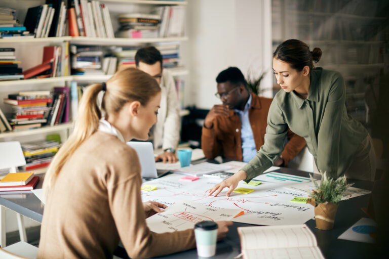 Marketing team drafting new content