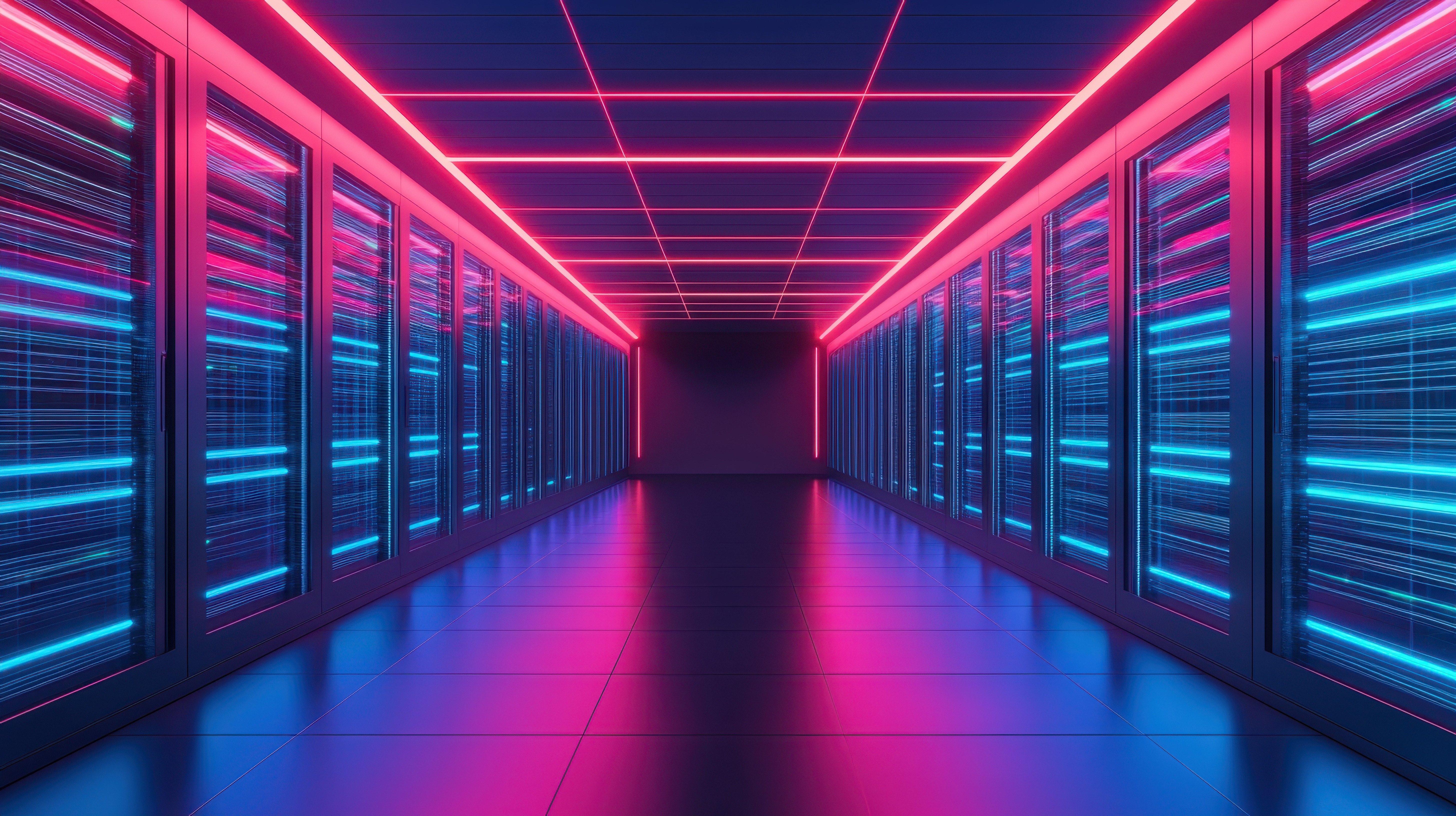 Futuristic Real Estate Office with Holographic Displays and Glowing Negotiation Rooms for Closing Deals. Copy Space Available.