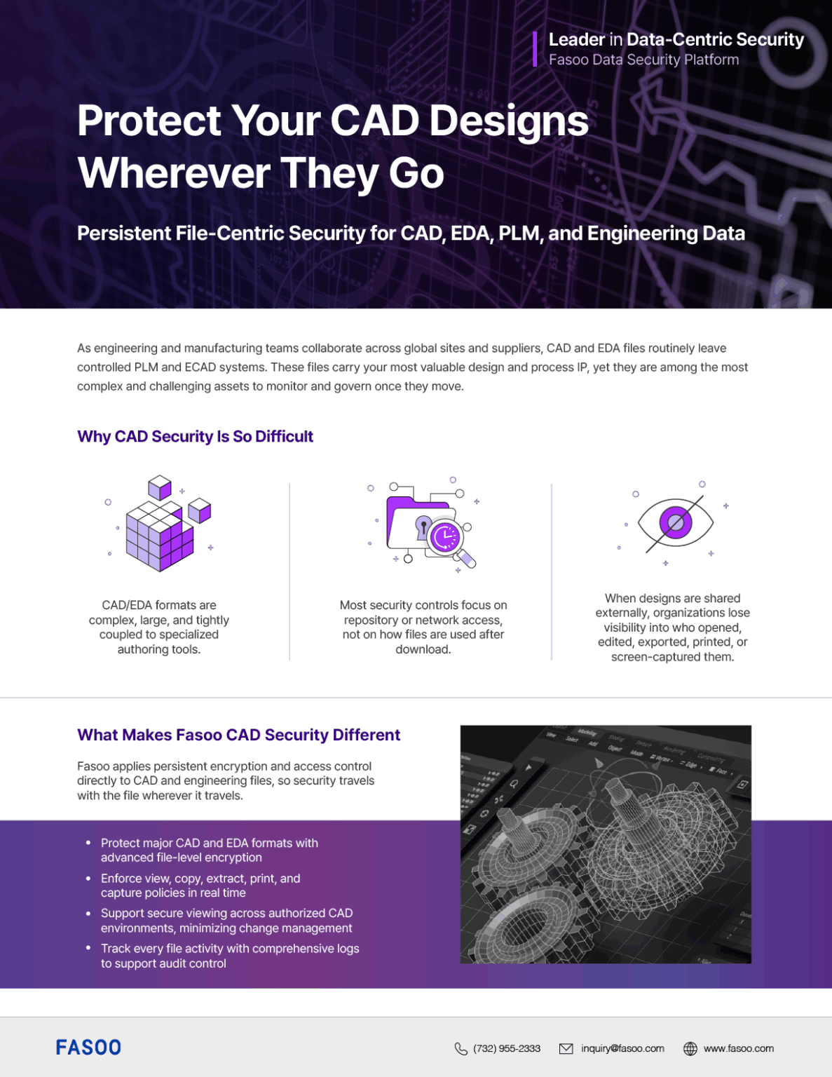 Protect Your CAD Designs Wherever They Go | Fasoo AI Brochure