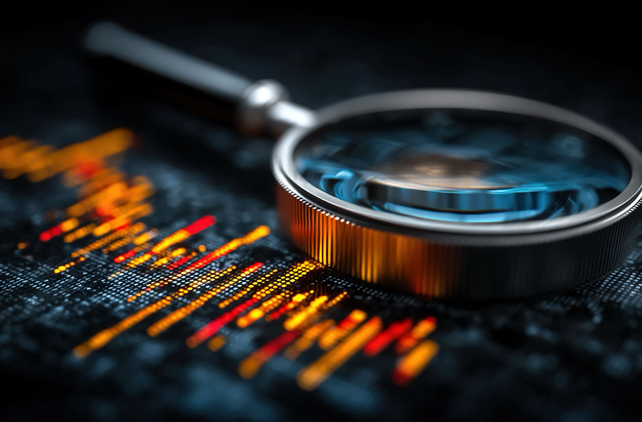 Blockchain forensics analyzing cryptocurrency transactions and ledgers to detect fraud, money laundering, and illicit activities.