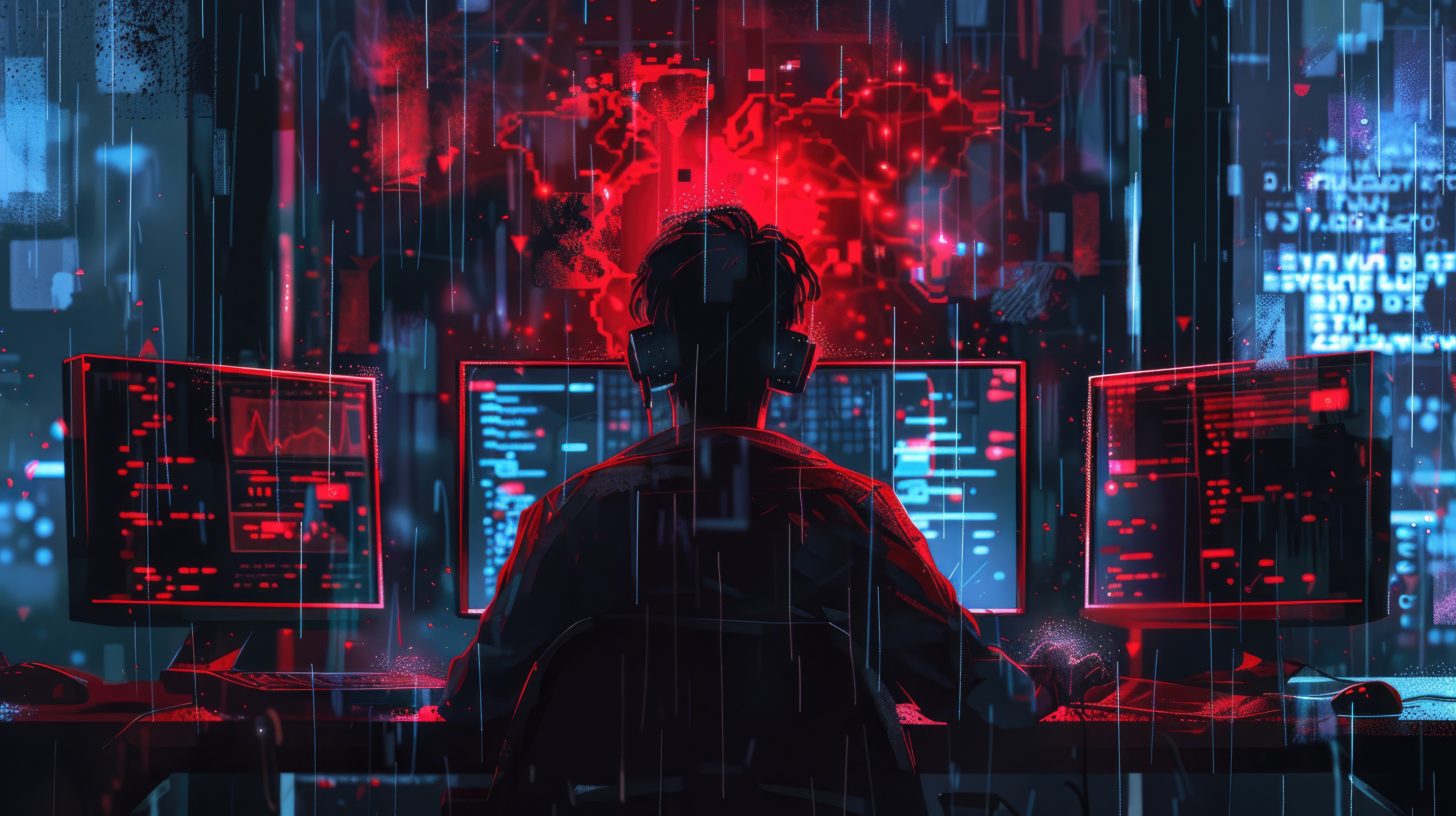 Visual explanation of ransomware attack and data hostage