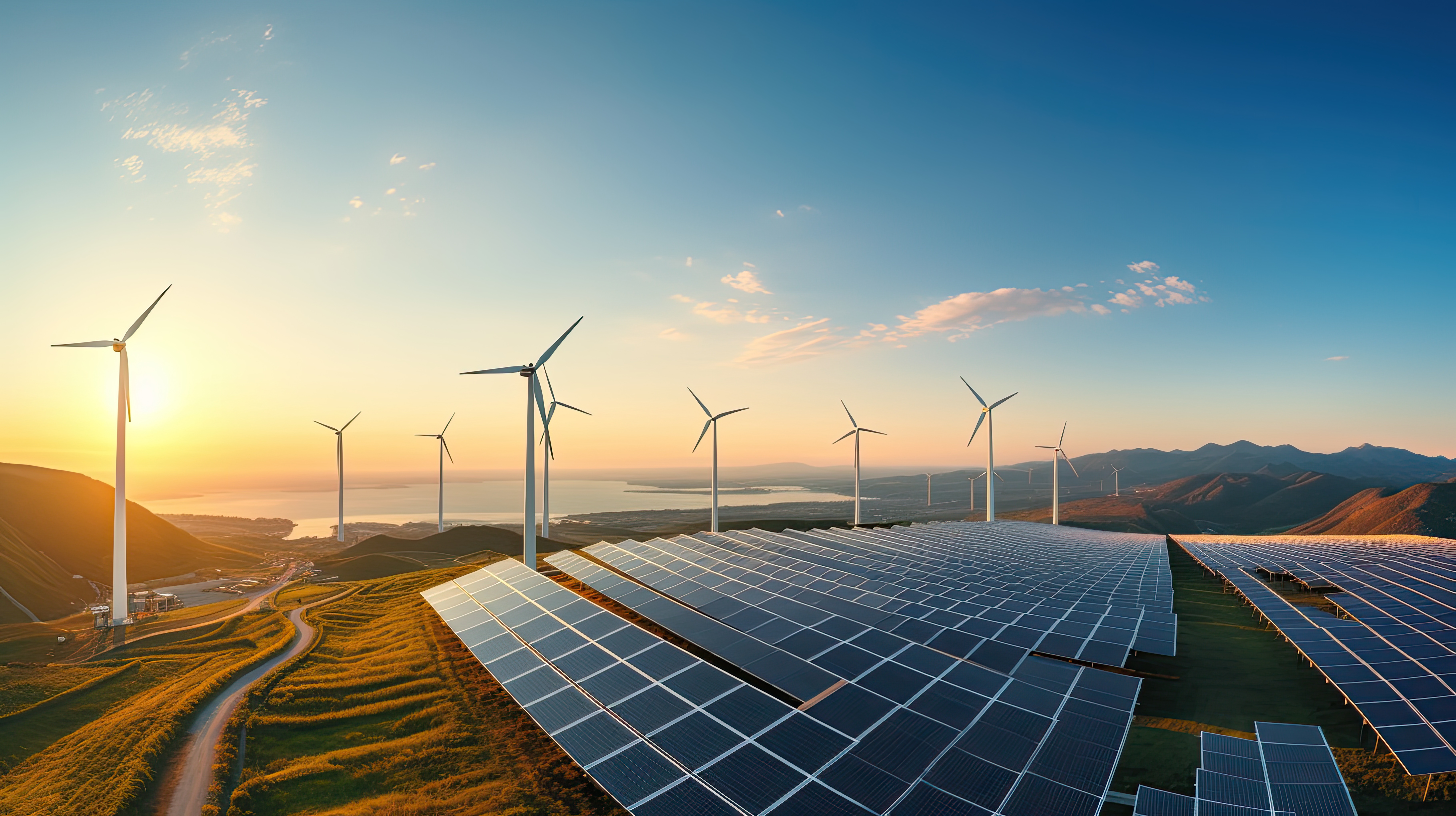 Solar cell in solar farm, Alternative energy and sustainable energy, photovoltaic, Pure energy renewable, clean energy, solar energy, reduce global warming, environment, green energy, generate by 
AI