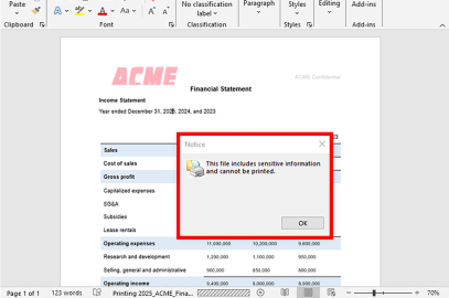 Context-Aware Print Control